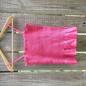 Maeve by Anthropogy smocked peplum top XS